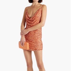 Retrofete Peach Sequin Dress